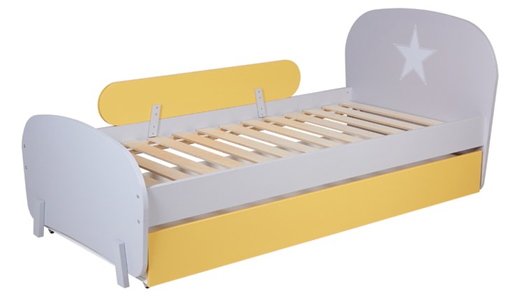 Мебель для детской POLINI Kids Mirum №1 Белый / Серый / Желтый в Чите - изображение 4