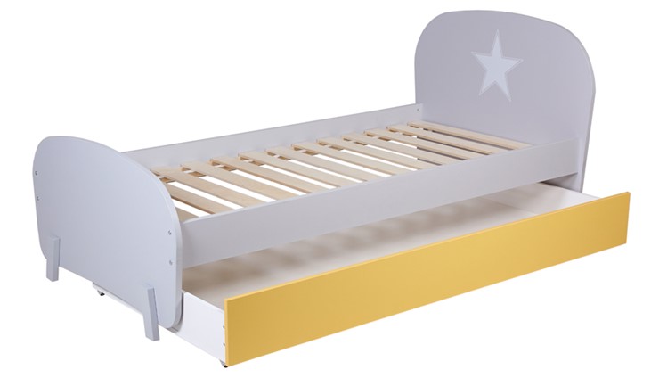 Мебель для детской POLINI Kids Mirum №1 Белый / Серый / Желтый в Чите - изображение 6