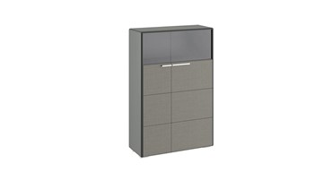 Распашной шкаф Наоми комбинированный двухстворчатый, цвет Фон серый, Джут ТД-208.07.29 в Чите