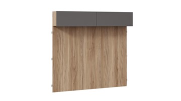 Навесной шкаф с декоративными панелями Порто (366) СМ-393.21.023-24 (Яблоня Беллуно/Графит софт) в Чите