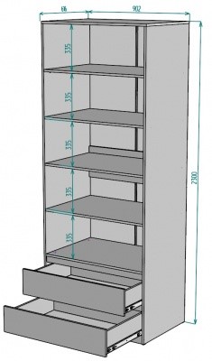 Шкаф 2-створчатый Мальта H187, ДМ в Чите - изображение 1