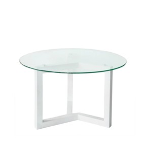 Журнальный стол Оникс-8, Выбеленный дуб/Прозрачное стекло в Чите
