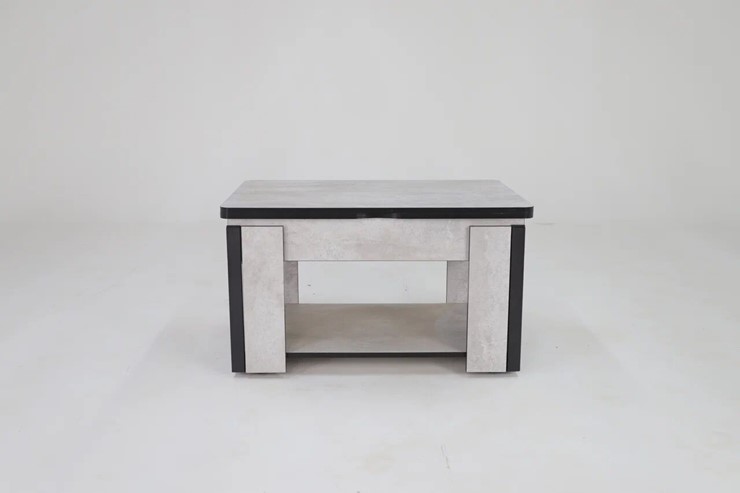 Журнальный стол-трансформер Дэнс, цемент светлый в Чите - изображение 1