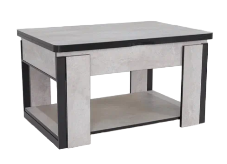 Журнальный стол-трансформер Дэнс, цемент светлый в Чите - изображение