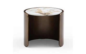 Круглый столик ET3095CI (D40) белая керамика /бронзовый в Чите