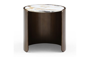 Круглый столик ET3095CI (D45) белая керамика /бронзовый в Чите