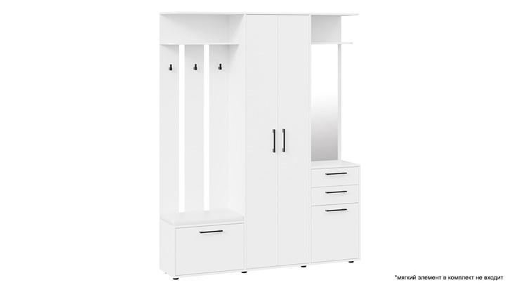 Набор мебели для прихожей Витра тип 2 (Белый ясень) в Чите - изображение 2