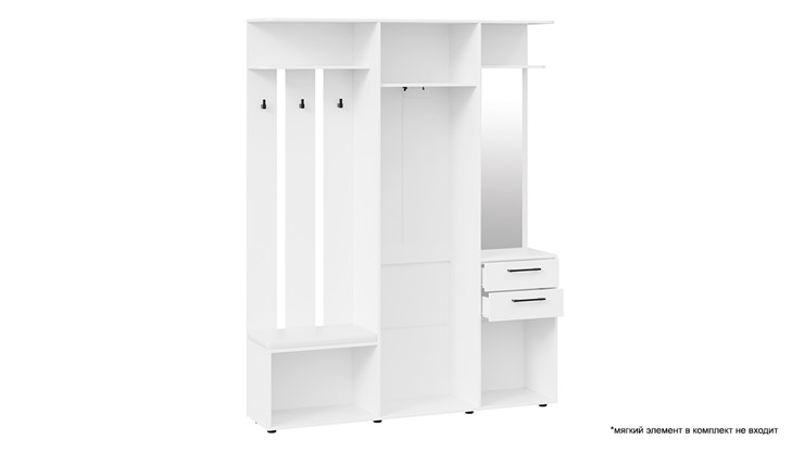 Набор мебели для прихожей Витра тип 2 (Белый ясень) в Чите - изображение 3