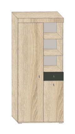 Шкаф 2-х створчатый Zetta ЗШ-9-1 в Чите - изображение