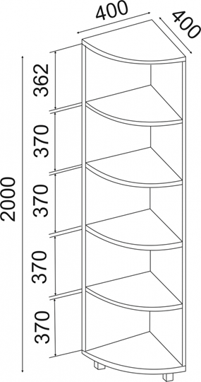 Угловой стеллаж West М07 в Чите - изображение 1