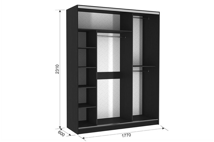 Шкаф 3-х дверный Бассо 7-600 49, дуб млечный в Чите - изображение 2