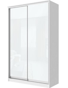 Шкаф Хит-22-14-22 с цветным стеклом, белое №10, Белый корпус в Чите