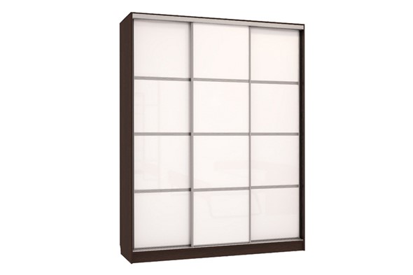 Шкаф 3-х створчатый Бассо 2-600, венге/белый в Чите - изображение