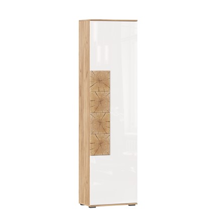 Шкаф одностворчатый Фиджи, 659300, белый/дуб золотой в Чите - изображение