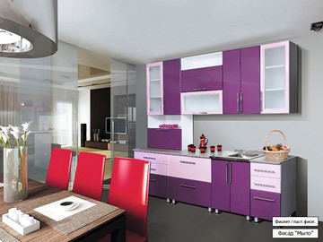 Гарнитур кухонный Мыло 224 2600, цвет Фиолет/Пастель фиолет в Чите