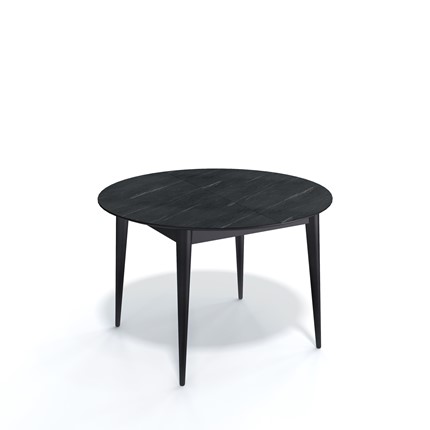 Раздвижной стол Kenner W1200 (Черный/Мрамор серый) в Чите - изображение