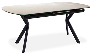 Кухонный стол раздвижной Шамони 1CX 140х85 (Oxide Avorio/Графит) в Чите - предосмотр