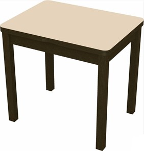 Обеденный раздвижной стол Бари дерево №8 (стекло молочное/венге) в Чите - предосмотр