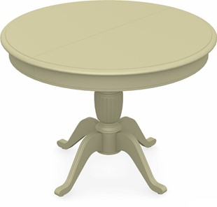 Кухонный стол раздвижной Леонардо-1 исп. Круг 1000, тон 10 (Морилка/Эмаль) в Чите