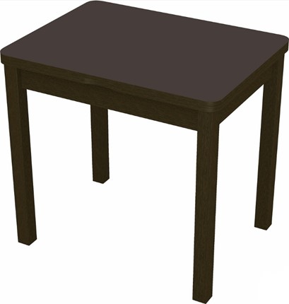 Раздвижной стол Бари дерево №8 (стекло коричневое/венге) в Чите - изображение