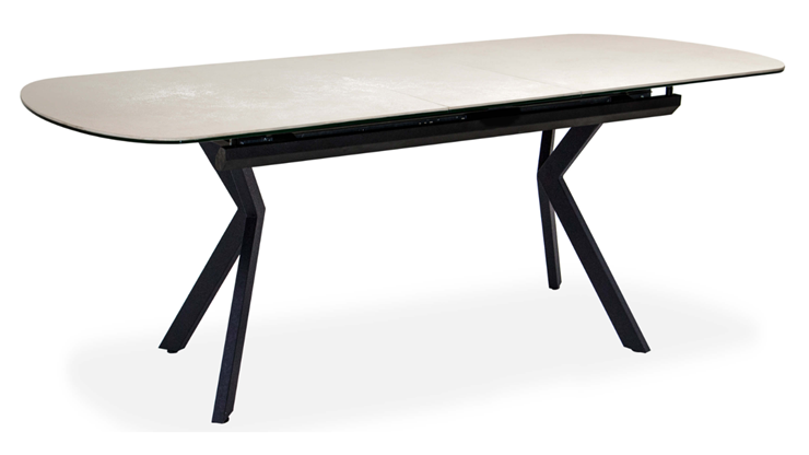 Кухонный стол раздвижной Шамони 1CX 140х85 (Oxide Avorio/Графит) в Чите - изображение 1