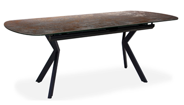 Кухонный стол раскладной Шамони 3CX 180х95 (Oxide Nero/Графит) в Чите - предосмотр 1