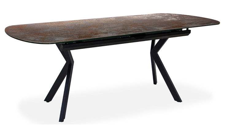 Кухонный стол раскладной Шамони 3CX 180х95 (Oxide Nero/Графит) в Чите - изображение 1