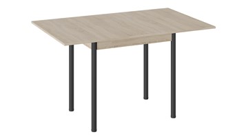 Кухонный стол раздвижной Родос тип 2 с опорой d40 (Черный муар/Дуб Сонома) в Чите - предосмотр 1
