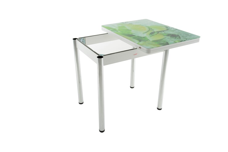 Обеденный раздвижной стол Бари дерево №8 (стекло молочное/венге) в Чите - изображение 2