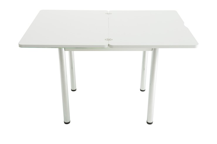 Обеденный раздвижной стол Бари дерево №8 (стекло молочное/венге) в Чите - изображение 4