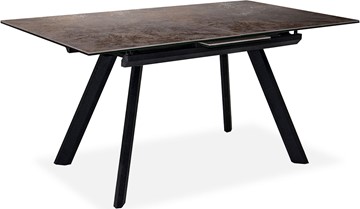 Кухонный стол раздвижной Бордо 1CQ 140х85 (Oxide Moro/Графит) в Чите