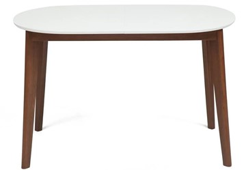 Кухонный стол раздвижной BOSCO (Боско) бук/мдф 120+30x80x75 Белый/Коричневый арт.11258 в Чите