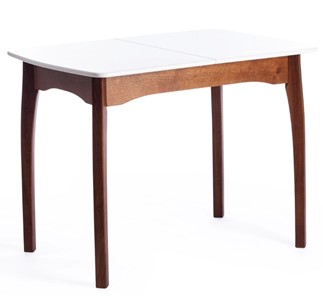 Стол раздвижной Caterina, бук/мдф, 100+30x70x75, коричневый, белый арт.15856 в Чите