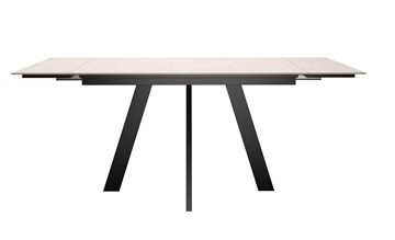 Кухонный раскладной стол DikLine DM120 Хромикс белый / опоры черные в Чите - предосмотр 4