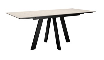 Кухонный раскладной стол DikLine DM120 Хромикс белый / опоры черные в Чите - предосмотр 5