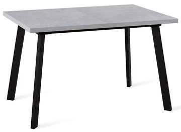 Кухонный стол раздвижной Dikline HB120 Бетон/ножки черные в Чите - предосмотр
