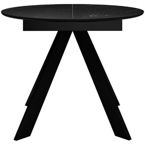 Кухонный стол раздвижной DikLine SKC100 D1000 Керамика Черный мрамор / опоры черные в Чите - предосмотр 1