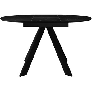 Кухонный стол раздвижной DikLine SKC100 D1000 Керамика Черный мрамор / опоры черные в Чите - предосмотр 2