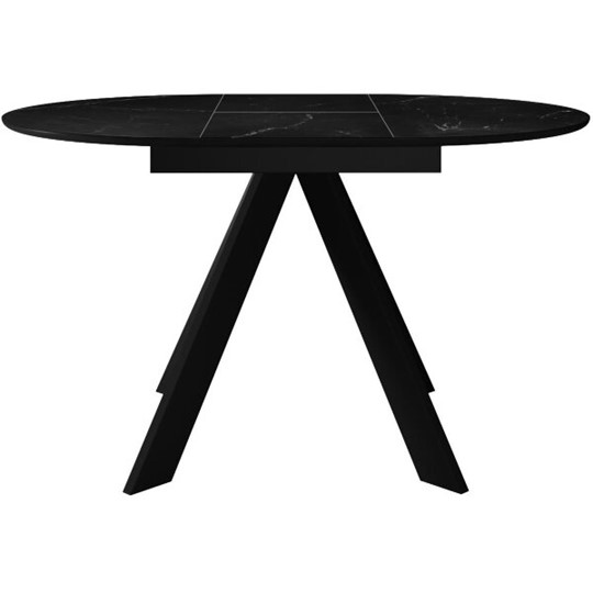 Кухонный стол раздвижной DikLine SKC100 D1000 Керамика Черный мрамор / опоры черные в Чите - изображение 2