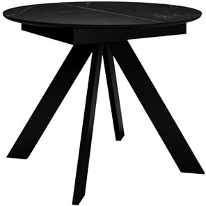 Кухонный стол раздвижной DikLine SKC100 D1000 Керамика Черный мрамор / опоры черные в Чите - предосмотр 3