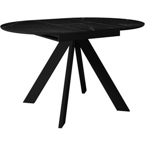 Кухонный стол раздвижной DikLine SKC100 D1000 Керамика Черный мрамор / опоры черные в Чите - предосмотр 4