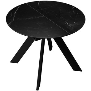 Кухонный стол раздвижной DikLine SKC100 D1000 Керамика Черный мрамор / опоры черные в Чите - предосмотр 5