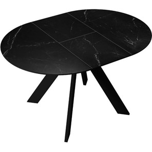 Кухонный стол раздвижной DikLine SKC100 D1000 Керамика Черный мрамор / опоры черные в Чите - предосмотр 6