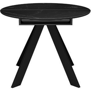 Кухонный стол раздвижной DikLine SKC100 D1000 Керамика Черный мрамор / опоры черные в Чите - предосмотр 7