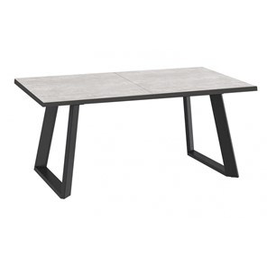 Кухонный раскладной стол Dikline ZL160 Хромикс белый/ножки черные в Чите