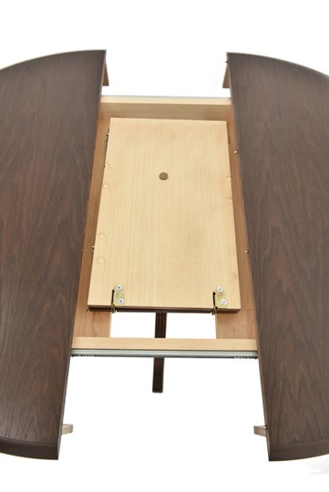 Кухонный стол раскладной Фабрицио-1 исп. Круг 820, Тон 9 (Морилка/Эмаль) в Чите - изображение 6