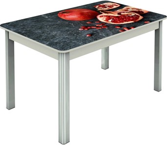 Кухонный стол раскладной Гамбург исп.2 ноги метал. крашеные №23, Фотопечать (Фрукты №31) в Чите