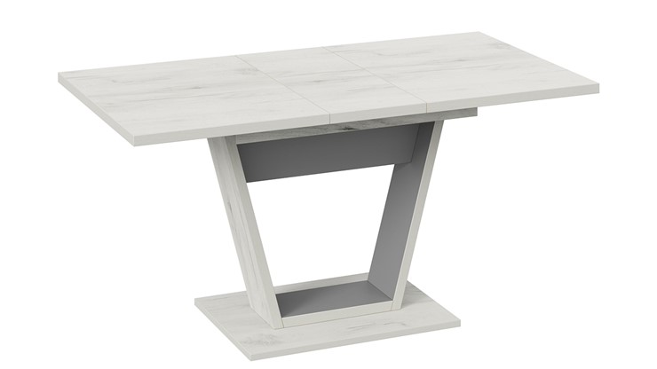 Кухонный раздвижной стол Гавана тип 1 (Дуб крафт белый/Серый графит) в Чите - изображение 3