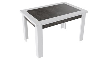 Обеденный раздвижной стол Хьюстон тип 4 (Белый/Ателье темный) в Чите