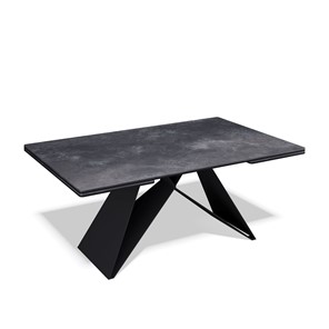 Кухонный раздвижной стол KB1400, черный/керамика черная в Чите